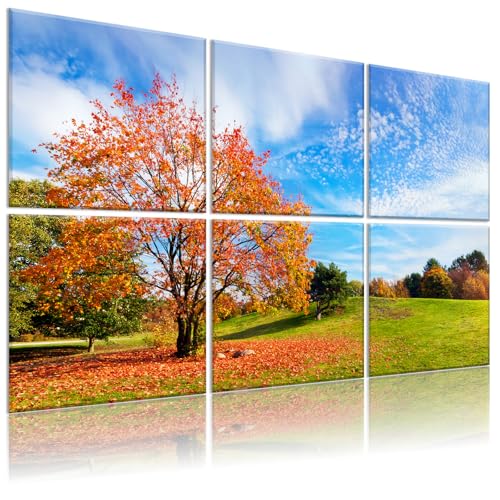 6 Pack Art Acoustic Panels Soundproof Wall Foam, 72X48 Inches Sound Absorbing Panels, Decorative Sound Blocker, Acoustic Treatment for Recording Studio, Maple Tree - color: Maple Tree, size: 72 X 48 Inches