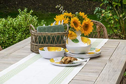 Abode Homewares Lemon Fresh 8.5'' Durable Melamine Salad Plates, Shatter-Resistant and Dishwasher-Safe Indoor/Outdoor Dinnerware for Salads, Appetizers, Desserts, or Side Dishes - Yellow - Set of 6 - size: Salad Plate