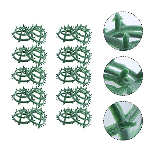 Yardwe Wedding Grass Half Ball Shelf Decorative Flower Arrangement Holder Props for Bridal Bouquet and Artificial Flowers Compact 1.96In Floral Display Stand for Home and Party Decoration