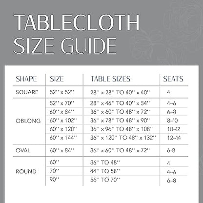 Elrene Home Fashions Continental Solid Texture Water, Stain & Wrinkle Resistant Tablecloth, 70" Round, White - color: White, size: 70" (Round)