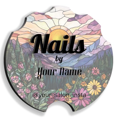Personalised Manicurist Dics, 4'' Disc for Nail Artist Gifts, Nail Advertising Tool, Nail Plate Photo Prop, Customized Acrylic Photo Prop for Nail Salons and Nail Artist (Style 19) - color: Style 19