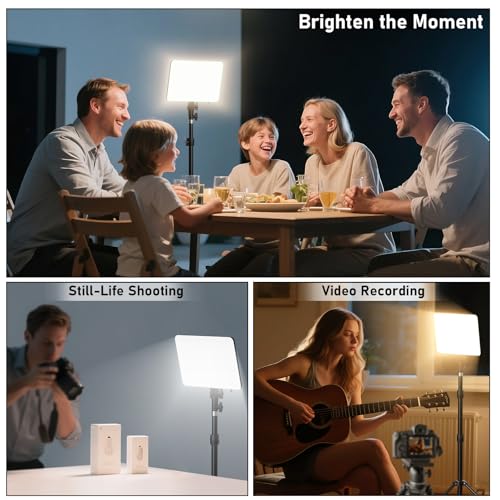 30W Upgraded Photography Lighting Kit, Anautin 1-Pack LED Video Lighting for Video Recording, 3700Lux Studio Lights with Tripod Stand for Photography, Streaming, Gaming, Podcast, Filming, Vlogging - size: 1-Pack, style: 30W Video Light