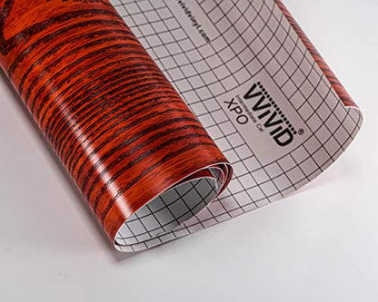 VViViD Red Ash Wood Natural Texture Architectural Vinyl Sheet Film Roll (48 Inch x 100ft Full Roll) - size: 48" x 100ft Full Roll