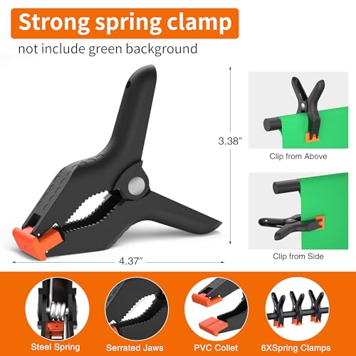 Forlogic Portable T-Shape Backdrop Stand Support Kit 8x7.2ft, Adjustable Photo Green Screen Back Drop Stand for Party, Photography Videography Studio (8×7.2Ft) - size: 8×7.2Ft