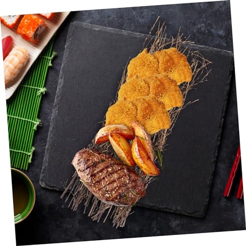 GLEAVI 3pcs Bamboo Sushi Mats Plate Japanese Sushi Serving Decorative Board for Food Photography