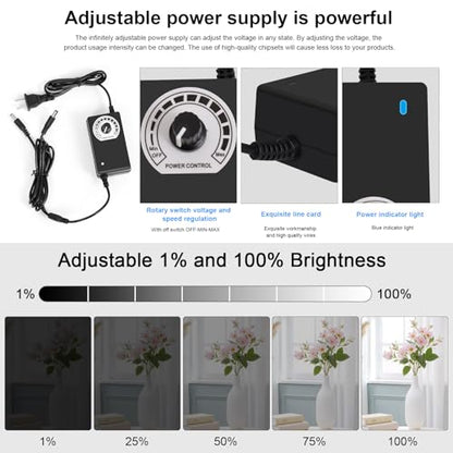 48"x48"x40" Large Photo Studio Light Box Photography, 4 Light LED Panels Dimmable Shooting Tent with 3 Color Backdrops Continuous Lighting Softbox for Bulky Items Photography - size: 48x48 in (4 LED Strips)
