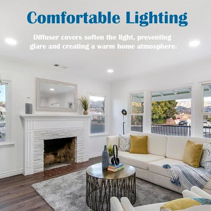 LED Light Diffuser Board Diffusion Cover Sheet Anti-Glare for Soften Ceiling Light LED Downlight, Spotlight, Led Panel, Track Light (11.8x11.8x0.039in)