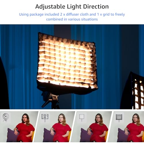 amaran Light Box 4545 Soft Boxes Foldable One-snap Quick-Setup Square Bowens Mount Softbox,for amaran 60/100/200 150c 300c (Light Box 45x45)