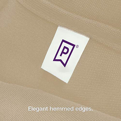Gee Di Moda Cloth Napkins - 17 x 17 Inch Beige Dinner Napkins - Set of 12 Soft & Absorbent Washable Fabric Cloth Table Napkins with Hemmed Edges for Hotel Restaurant, Holiday Parties & Wedding - color: Beige