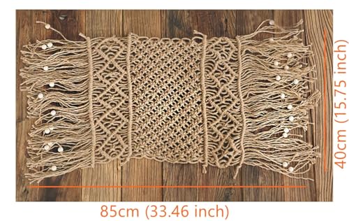Newborn Photography Props Baby Photoshoots Photo Posing Macrame Blankets Rug Backdrop (Brown 01) - color: Brown 01