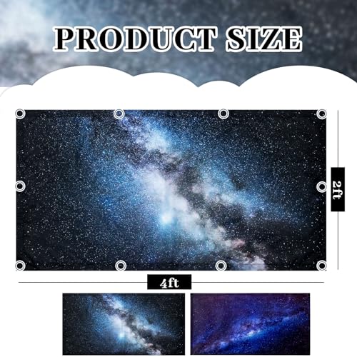 Tujoe 2 Pcs Fluorescent Light Covers for Ceiling Lights 4' x 2' Fluorescent Light Filters Classroom Magnetic Cubicle Covers for Ceiling Office, School, Home Teacher Essential(Galaxy) - style: Galaxy