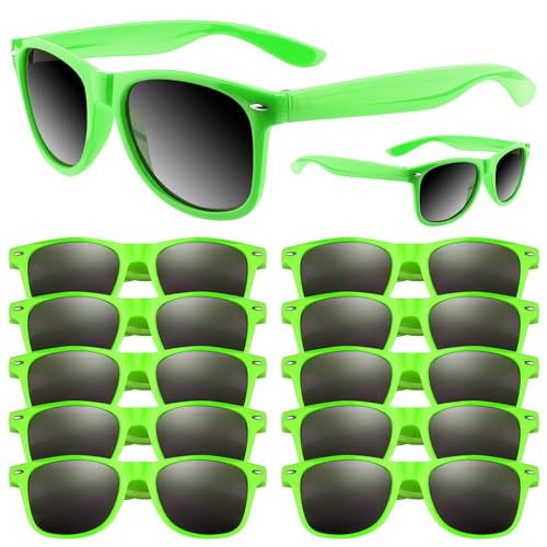 ASTARON Sunglasses Bulk, 6/12/24/48 Pack Sunglasses Party Favors for Summer Beach Pool Birthday Wedding Party Supplies - color: Green