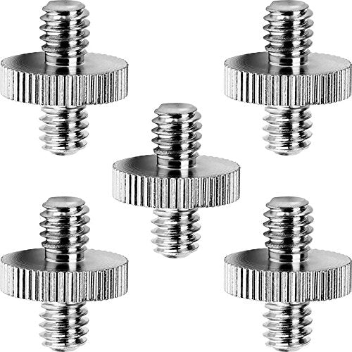 Anwenk Standard 1/4"-20 Male to 1/4"-20 Male Threaded Tripod Screw Adapter Standard Tripod Mounting Thread Camera Screw Adapter Converter, Precision Made (5 Pack) - color: 1/4-1/4 Screw 5P