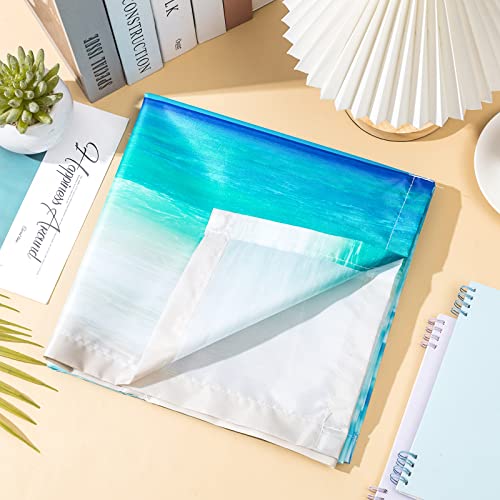 Patelai 4 x 2 Feet Fabric Fluorescent Light Cover for Ceiling Classroom Magnetic Cubicle Shade with 10 Magnets Fluorescent Light Filters for School Home Office Drop Lamp Decor(Sea Wave) - style: Sea Wave