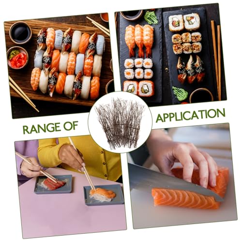 MAGICLULU 3pcs Bamboo Sushi Serving Set Decorative Fence Design Japanese Style Sushi Tray Sashimi Plate for Food Photography and Restaurant Decoration