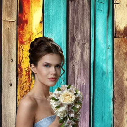 Colorful Wooden Boards Backdrop Background for Photography 5x7ft Photobooth Professional Photo Backdrop Curtains Video Photography Studio Photo Backgrounds Banner Booth Background Screen Parties - color: Colorful Wooden Boards