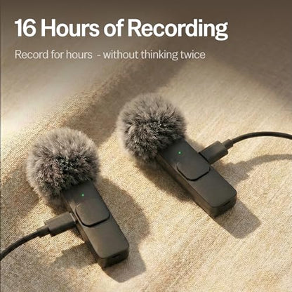 Mini Mic Pro (Latest Model) - Wireless Mini Microphone for iPhone, iPad, Android - 2 Pack Lavalier Microphone for Video Recording - iPhone Mic Crystal Clear Recording with USB-C for Content Creators - style: All iPhones & Androids (USB-C + Lightning)