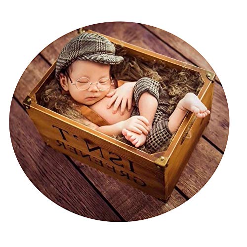 Newborn Baby Boy Suspender Pants Photo Outfits Gentleman Photography Outfit Girl - color: Brown4