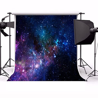 AOFOTO 7x7ft Nebula Backdrop Aerospace Starry Sky Photography Background Universe Galaxy Outer Space Kid Girl Boy Children Portrait Seamless Photo Shoot Studio Props Video Drop Vinyl Wallpaper Drape - size: 7x7ft