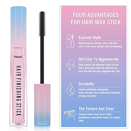 FUNAN Hair Finishing Stick 2 Pack, Flyaway Feel Stick Hair, Small Broken Hairs Finishing Cream, Non-Greasy and Non-Sticky - size: 0.53 Ounce (Pack of 2)