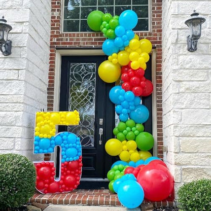 Red Blue Yellow Green Balloon Set, 12 Inch Carnival Circus Party Balloon Red Blue Green Yellow Helium Balloons Confetti Latex Balloon for Video Game Party Rainbow Kid Birthday Party Carnival Circus - color: Red Blue Yellow Green