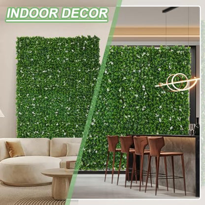 Luyue 12pcs 10"×10" Artificial Grass Wall Panels Greenery Wall Backdrop Flower Hedge Panel Green Grass Decor Privacy Screen Backdrop - color: 10"×10"
