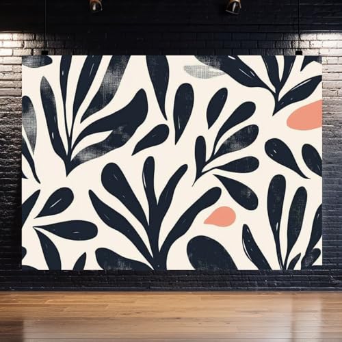 Photography Backdrop Photography Background Hand Drawn Minimal Abstract Organic Shapes Collage Contemporary Print for Photoshoot Portrait Photo Studio Video Prop Birthday Party Booth Decoration 7x5ft