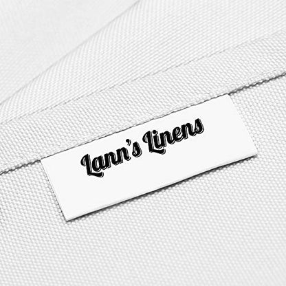 Lann's Linens - 108" Round Premium Tablecloth for Wedding/Banquet/Restaurant - Polyester Fabric Table Cloth - White - color: White, size: 108" (Round)