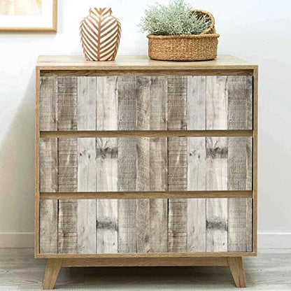 Livebor Light Gray Wood Contact Paper Peel and Stick Wallpaper 17.7”x 120” Wood Wallpaper Peel and Stick Shiplap Contact Paper Wood Plank Self Adhesive Wallpaper Distressed Wood Wall Paper - color: Light Gray, size: 17.7" x 120"
