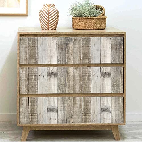 Livebor Light Gray Wood Contact Paper Peel and Stick Wallpaper 17.7”x 196.8” Wood Wallpaper Peel and Stick Shiplap Contact Paper Wood Plank Self Adhesive Wallpaper Distressed Wood Wall Paper - color: Light Gray, size: 17.7" x 196.8"