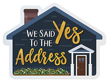 Calendars & More, Inc. Real Estate Social Media Testimonial Photo Prop Signs - Great for Instagram, Twitter & Facebook (1 Pack, House Shape - Home Sweet HomeYes to The Address)