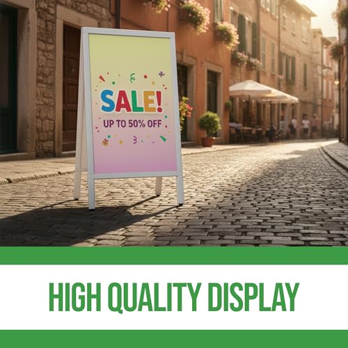 Custom A-Frame Sign Inserts with Optional Stand by BCB Print - Personalized Print Insert with Your Photo, Text or Logo | Weather Resistant Plastic Panel for Sidewalk, Restaurant & Event | 24x36 inch - color: A-Frame Insert