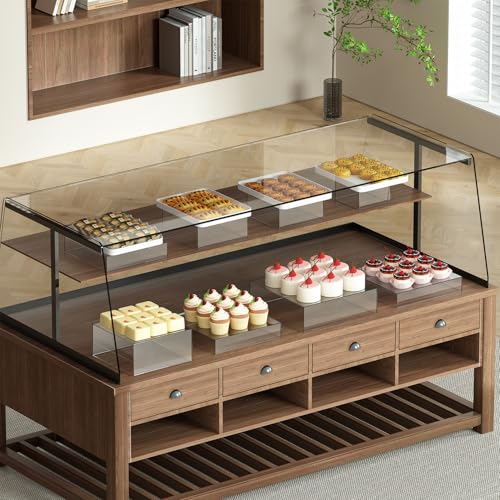 8 Pcs Clear Acrylic Boxes for Display as Buffet Risers and Stands, Food Risers for Party, Table, Stands, including 12", 11", 10.5", 9.5", 8.5", 7.5", 6.8", 5" (Extra Large, 8Pcs, Clear) - size: Extra Large, 8Pcs, Clear