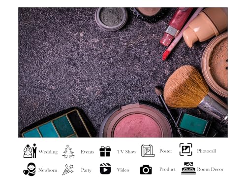 10x10ft Fabric Makeup Cosmetics Flat Lay Backdrop Beauty Product Texture Photography Background Stylish Cosmetic Charm Party Decor Home Tapestry Photo Props - size: 10X10ft