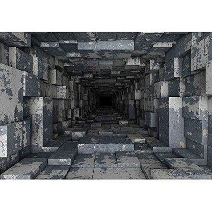 wall26 - Dark Tunnel - Removable Wall Mural | Self-Adhesive Large Wallpaper - 66x96 inches - color: Artwork - 12, size: 66"x96"