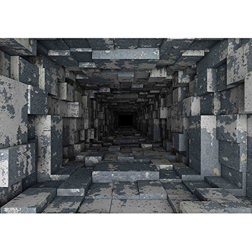 wall26 - Dark Tunnel - Removable Wall Mural | Self-Adhesive Large Wallpaper - 66x96 inches - color: Artwork - 12, size: 66"x96"