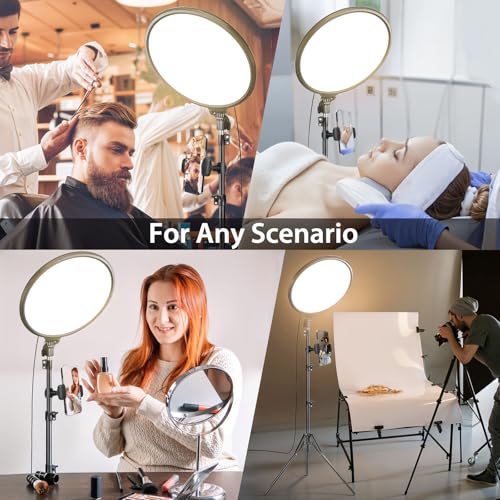 6" Ring Light with Tripod Stand for YouTube & Makeup, Mini LED Camera Light with Phone Holder, 3 Light Modes & 11 Brightness Levels (14 inch with Tripod Stand) - size: 14 inch with Tripod Stand