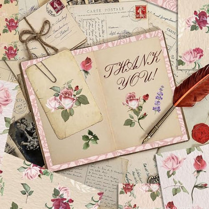 24 Pack Floral Pattern Double-Sided Scrapbook Paper, 11.8-inches Flower Textured Scrapbook Paper Craft Paper Folded Flat for DIY Background Card Making Scrapbook Photo Album Decor-12Designs