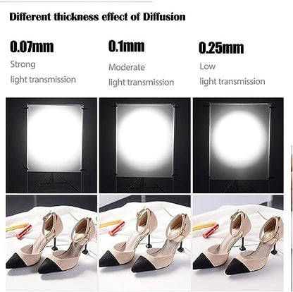 Diffusion Film Filter Sheet 6 Packs Kit 15.7x19.6inches/ 40x50cm Lighting Gel Diffuser Roll Photography Video for Led Flash Strobe Light