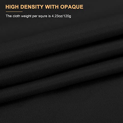Aimosen 10x10 FT Black Backdrop Background for Photography, Large Photo Backdrop Curtain Drapes, High Density Polyester Fabric Screen for Party Portrait Photoshoots Booth Video Studio - color: Black