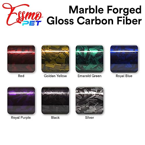 12"x60" (1FTx5FT) Silver PET Marble Forged Carbon Fiber Textured Gloss Vinyl Wrap Auto Car Sticker Decal Film Sheet Bubble Free Air Release Technology with Tool Kit - color: Silver, size: 12"x60" (1FTx5FT)