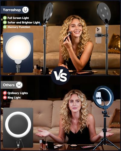 2 Packs Desk Ring Light with Stand, Adjustable Desktop Light with Phone Holder for Video Calls, Zoom Lighting for Computer/Laptop/Conference/Webcam, Video Light for Recording, Podcast,Photography - size: 2 Pack