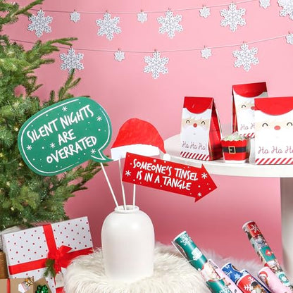 Big Dot of Happiness Funny Christmas Photo Booth Props, Christmas Party Decorations, Holiday Photo Booth Prop Kits, 10 Piece