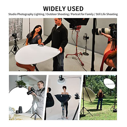Selens 32 Inch (80cm) Reflector Photography, Collapsible Light Reflector with Carrying Case, 5 in 1 Handle Reflector for Photography Photo Studio Lighting -Translucent, Silver, Gold, White and Black - size: 32 Inch