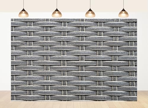 15x10ft Fabric Rattan Weave Texture Backdrop Wicker Surface Photography Background for Furniture Party Decor Home Wall Hanging Tapestry Photo Props - size: 15x10ft