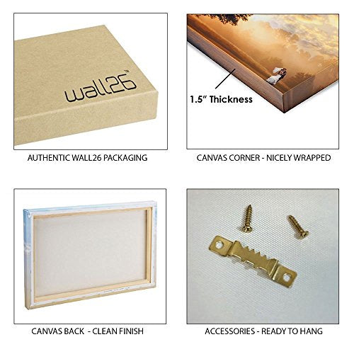 wall26 - Square Canvas Wall Art - Camel Silhouette on Rustic Wood Board Texture Background - Giclee Print Gallery Wrap Modern Home Art Ready to Hang - 12x12 inches - color: Camel - 02, size: 12"L x 12"W