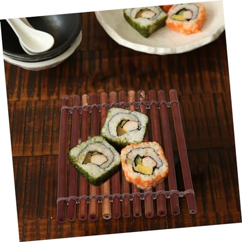Zerodeko Sushi Serving Plate Set Bamboo Sashimi Dish Decor Traditional Japanese Design for Food Photography and Culinary Presentation