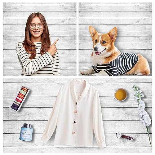 AOFOTO 4x6ft White Wood Texture Backdrops for Photography Wooden Plank Board Background for Pictures Hardwood Fence Panel Kid Baby Boy Girl Artistic Portrait Photo Shoot Studio Props Video Drape Vinyl - size: 4x6ft