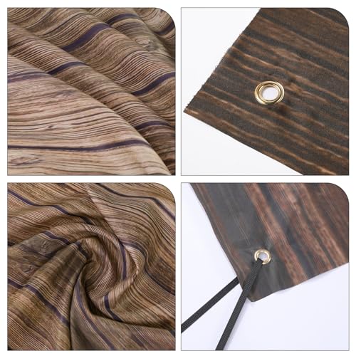 Buryeah Wooden Backdrop Wall Brown Wood Fabric Background Polyester Rustic Photo Backdrop for Photoshoot Baby Shower Wedding Party Photography Supplies (10 x 10 ft) - size: 10 x 10 ft