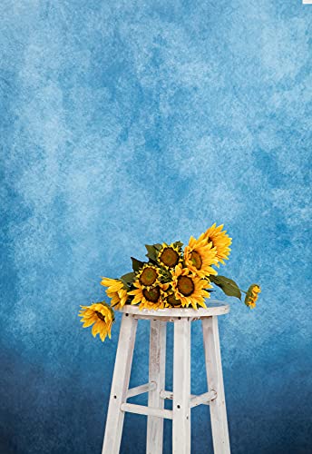 Kate 5x7ft Dark Blue Abstract Backdrops Blue Portrait Professional Backgrounds Retro Backdrop - color: Dark Blue